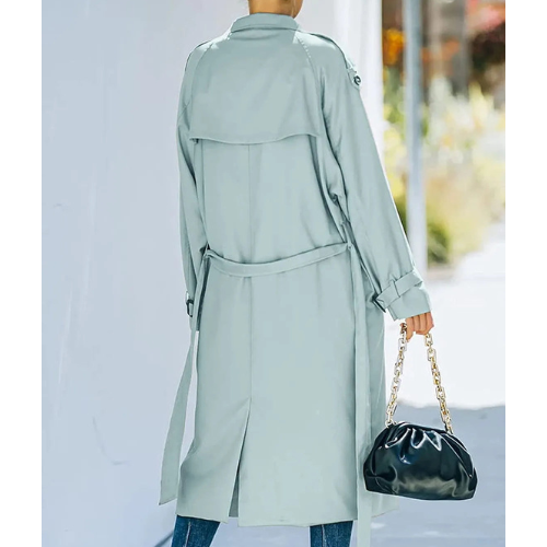 Stylish Women’s Windproof Trench Coat – Elegant Belted Outerwear