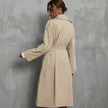 Elegant Women’s Long Winter Trench Coat – Stylish, Warm & Weather-Resistant